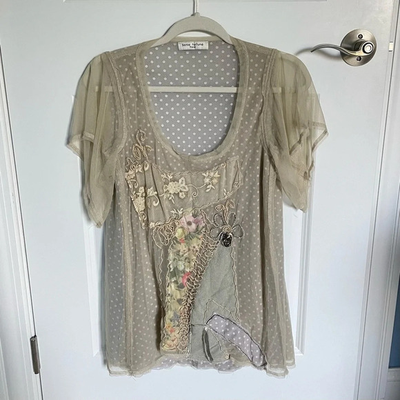 Sonia Fortuna Embroidered Power Net Blouse Top 29785 - Picture 2 of 15